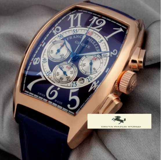 HK906 FRANK MULLER GENEVE KRONO LACİVERT KORDON